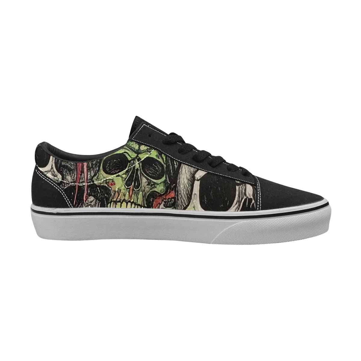 WOMEN'S Rainbow From Skull S Lace-Up Canvas Dark Academia Custom Sneakers