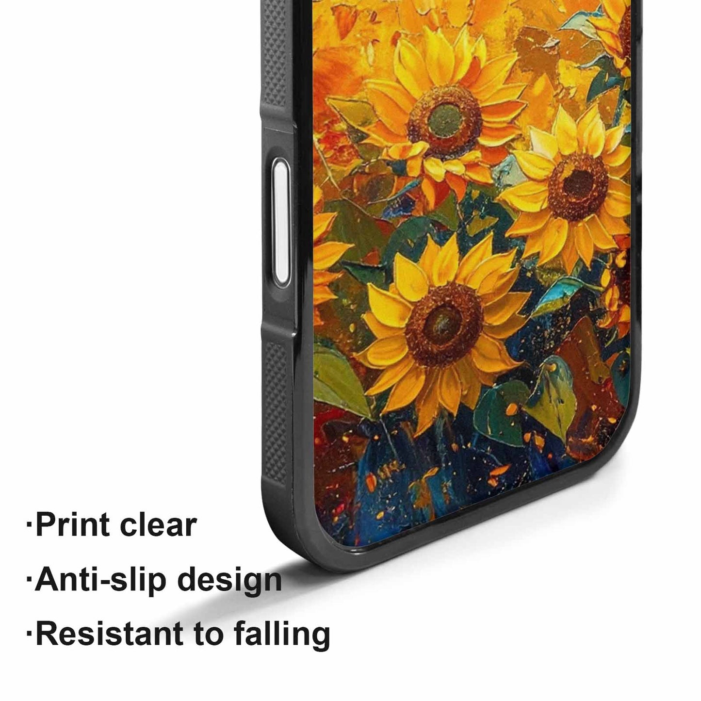 iPhone 17 Case — Impressionist Sunflower Brushstroke Pattern Floral, Unique Phone Case Design