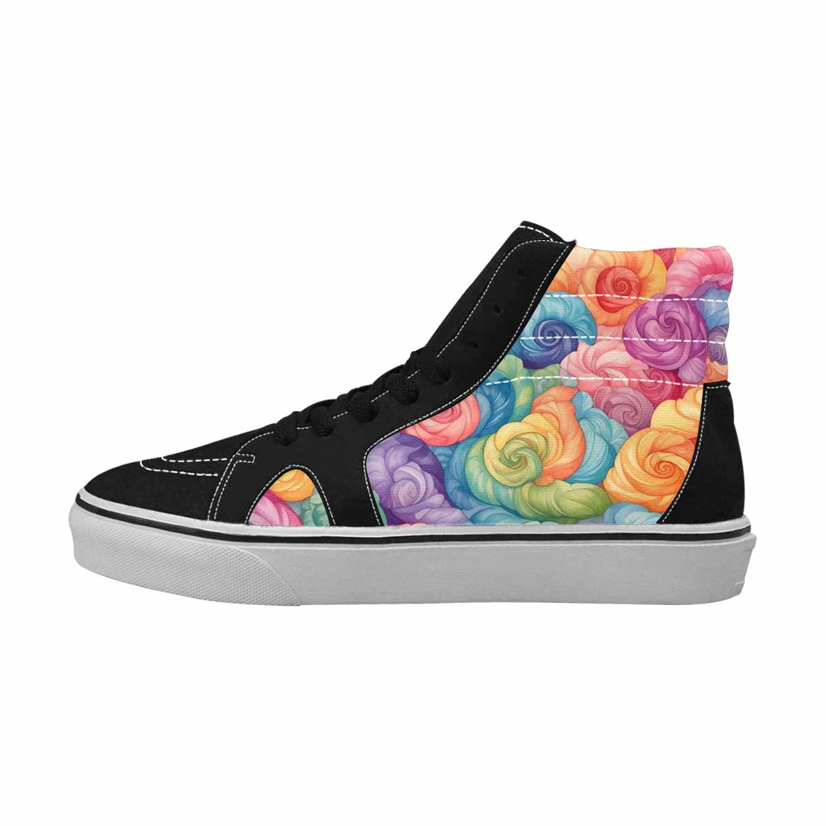 MEN'S Tie Dye Swirls Tie High Top Canvas Surreal Shoes
