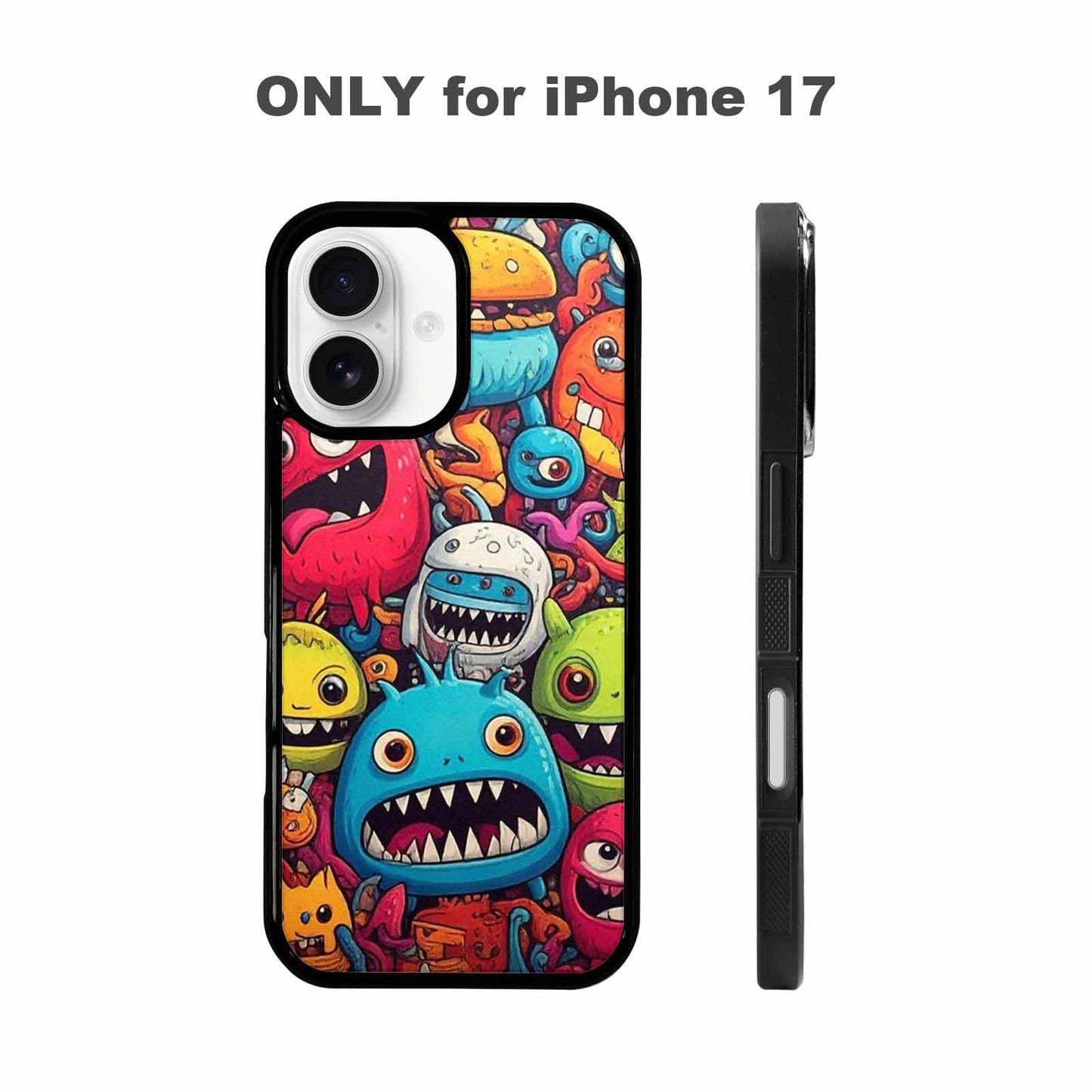 iPhone 17 Case — Small Cartoon Monster Character Cartoon Cute, Custom Printed Phone Case