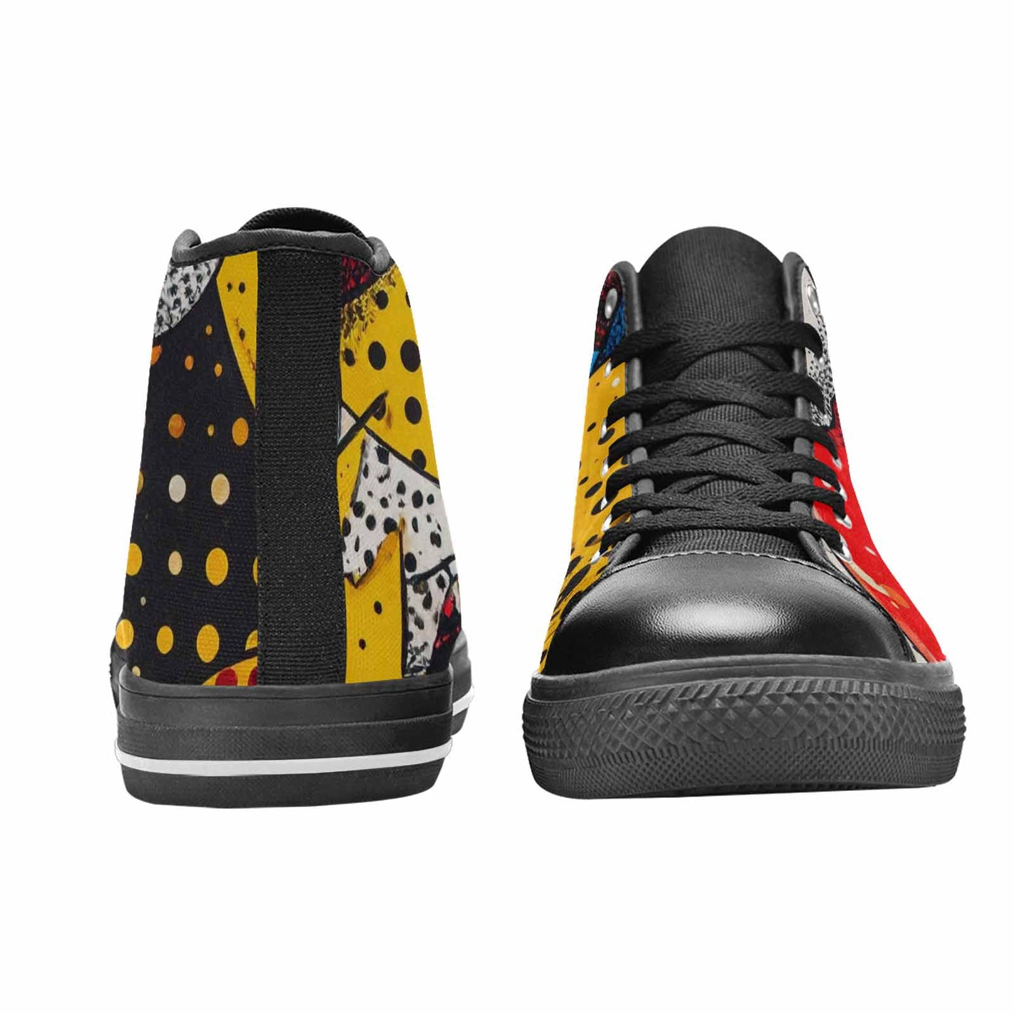 MEN'S Comic Book Halftone High Top Canvas Grunge Custom Shoes