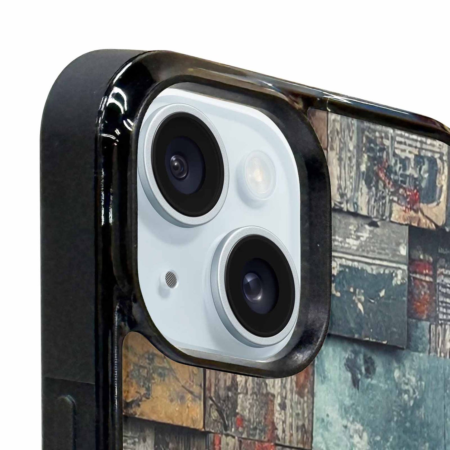 iPhone 15 Plus Case — Distressed Grunge Texture Pattern Hundreds Of, Custom Designed Case Cover