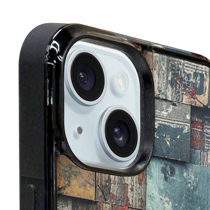 iPhone 15 Plus Case — Distressed Grunge Texture Pattern Hundreds Of, Custom Designed Case Cover