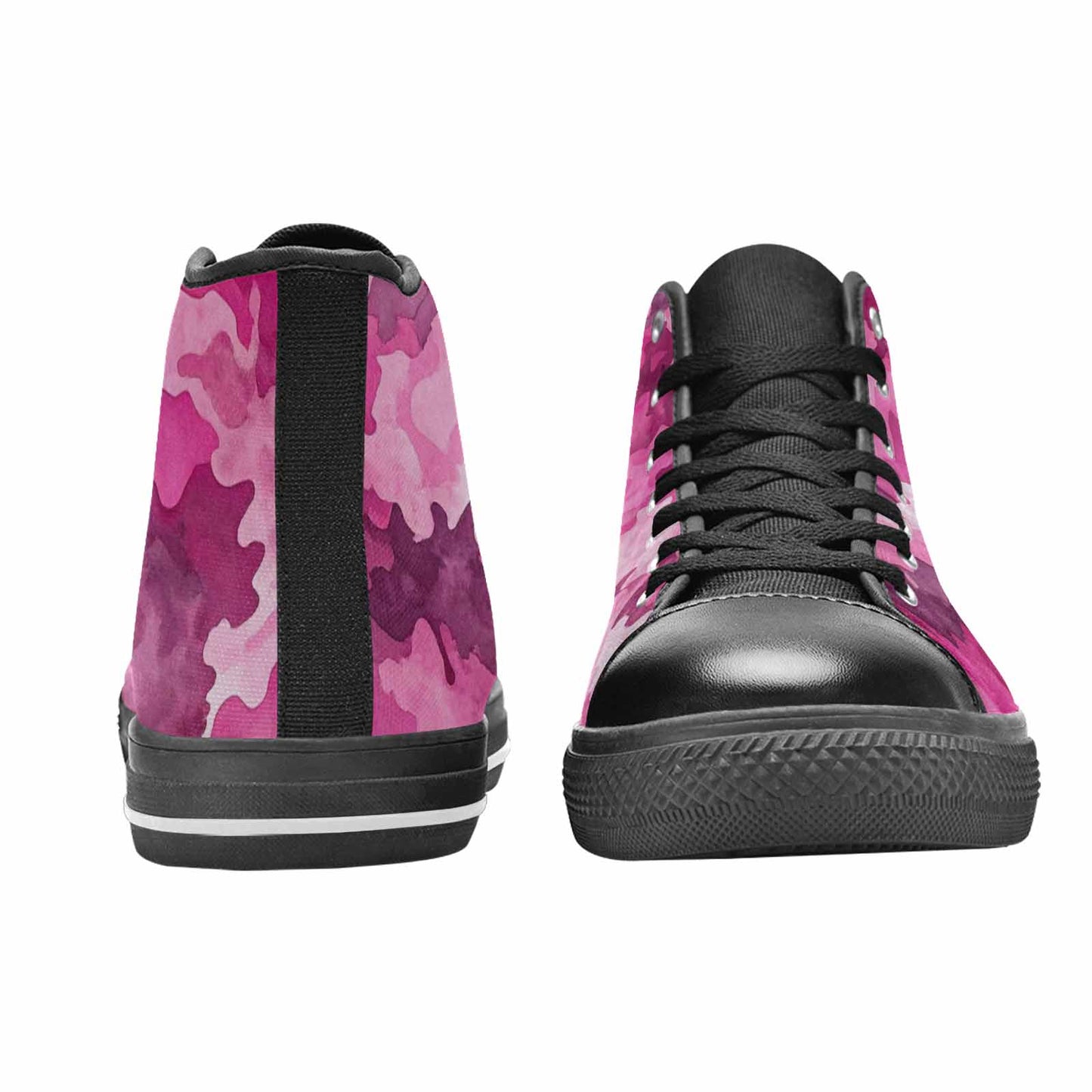 WOMEN'S Military Camouflage Blotch High Top Canvas Surreal Shoes