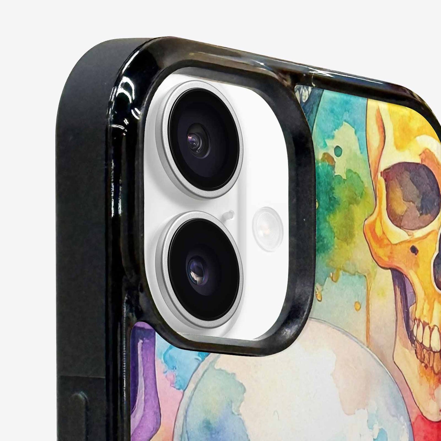 iPhone 16 Plus Case — Kulls Watercolor Skulls Small Skull Pattern, Unique Phone Case Design