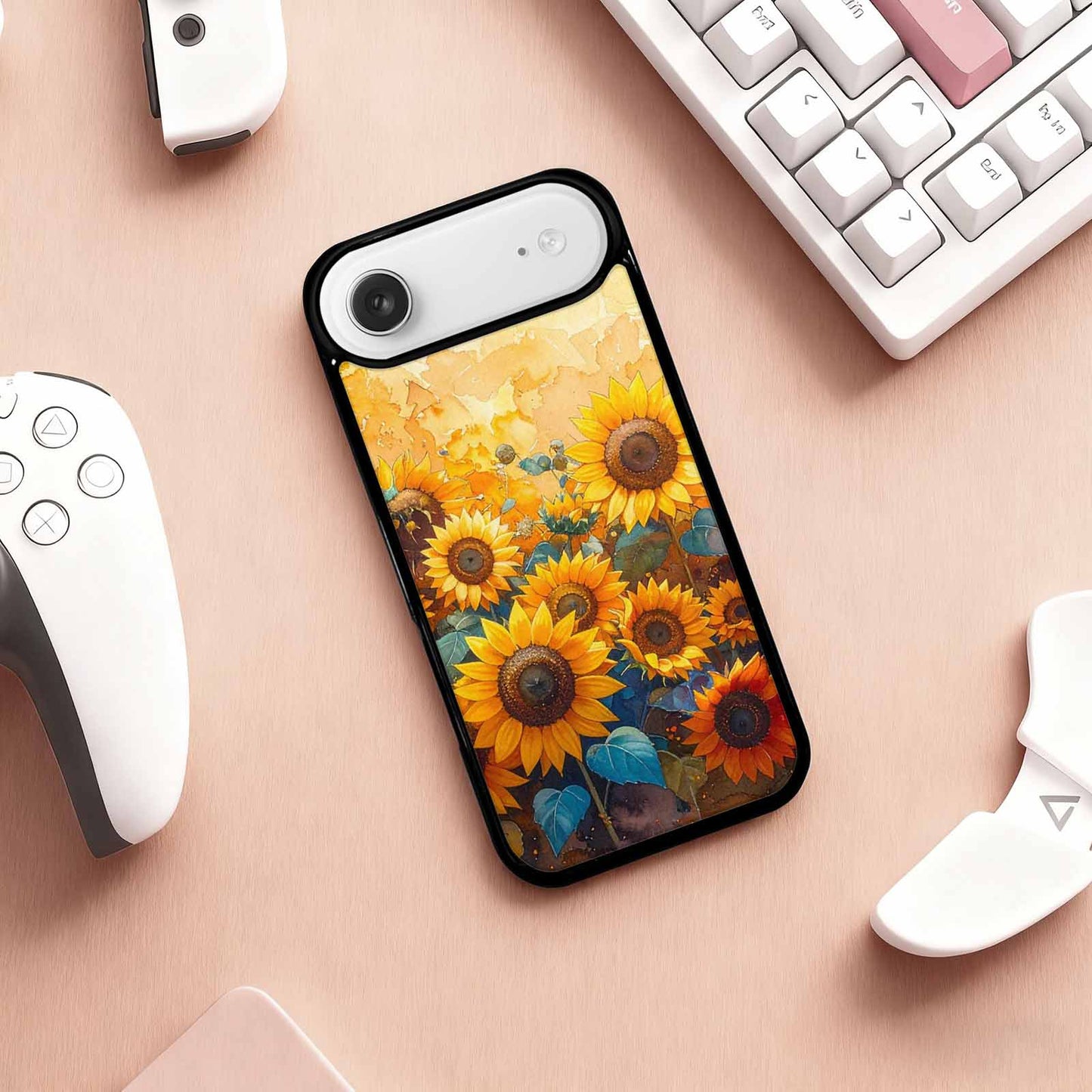 iPhone 17 Air Case — Full Color Vibrant Sunflower Burst Floral, Custom Print Case Cover