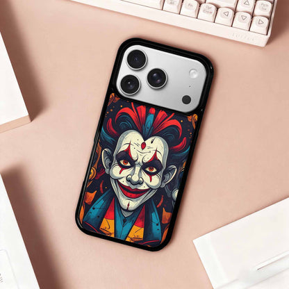 iPhone 17 Pro Case — Evil Circus Heads Faces Overlapping Cartoon, Customized Protective Case