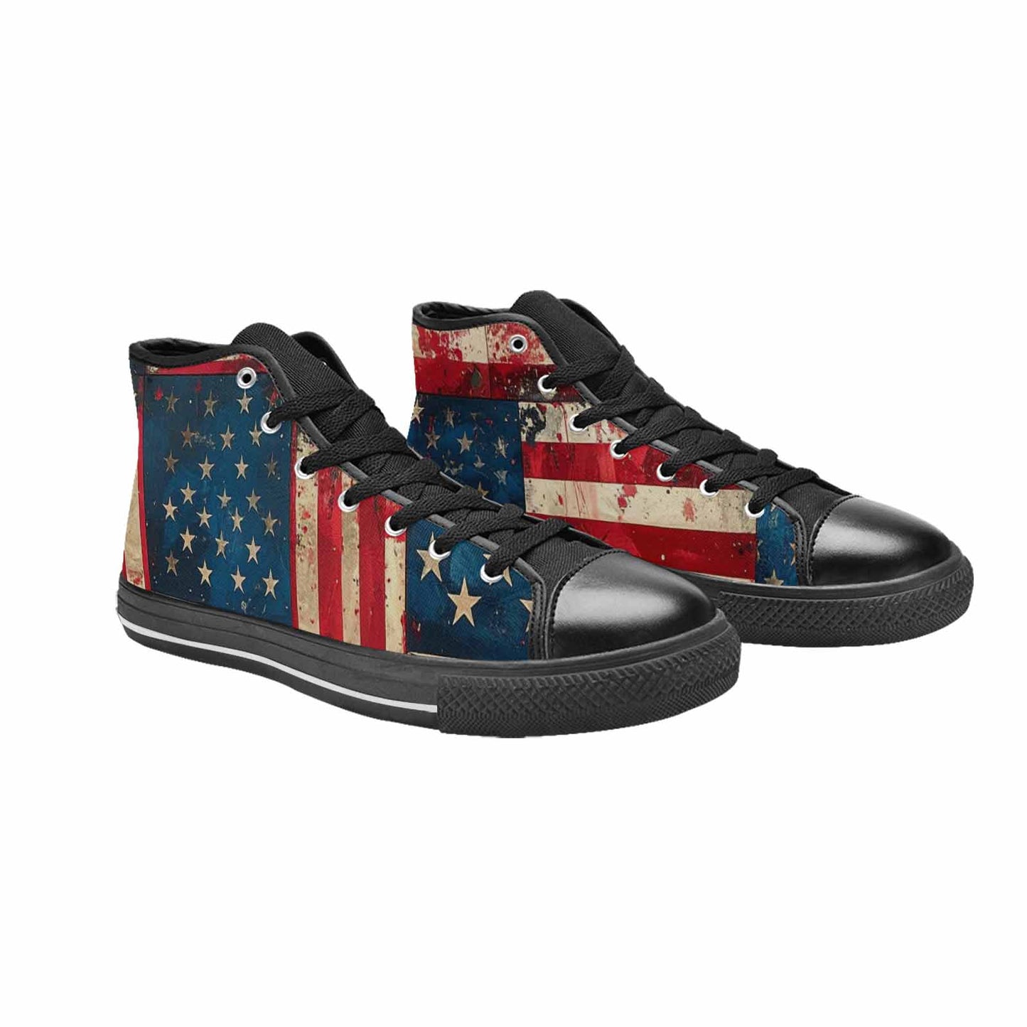 MEN'S American Flag Stars High Top Canvas Y2K Custom Sneakers