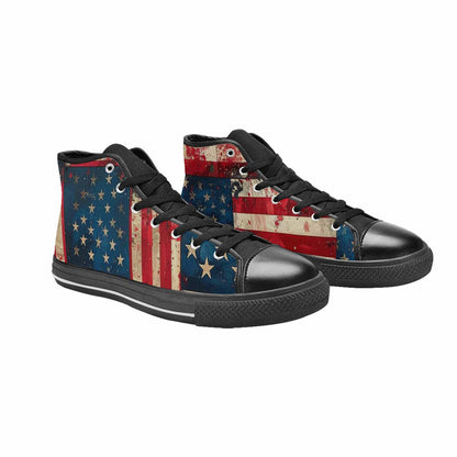 MEN'S American Flag Stars High Top Canvas Y2K Custom Sneakers