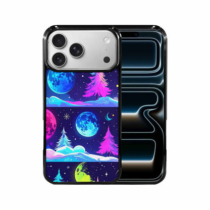 iPhone 17 Pro Max Case — Neon Winter Moon Cartoon Cute, Custom Made Phone Cover