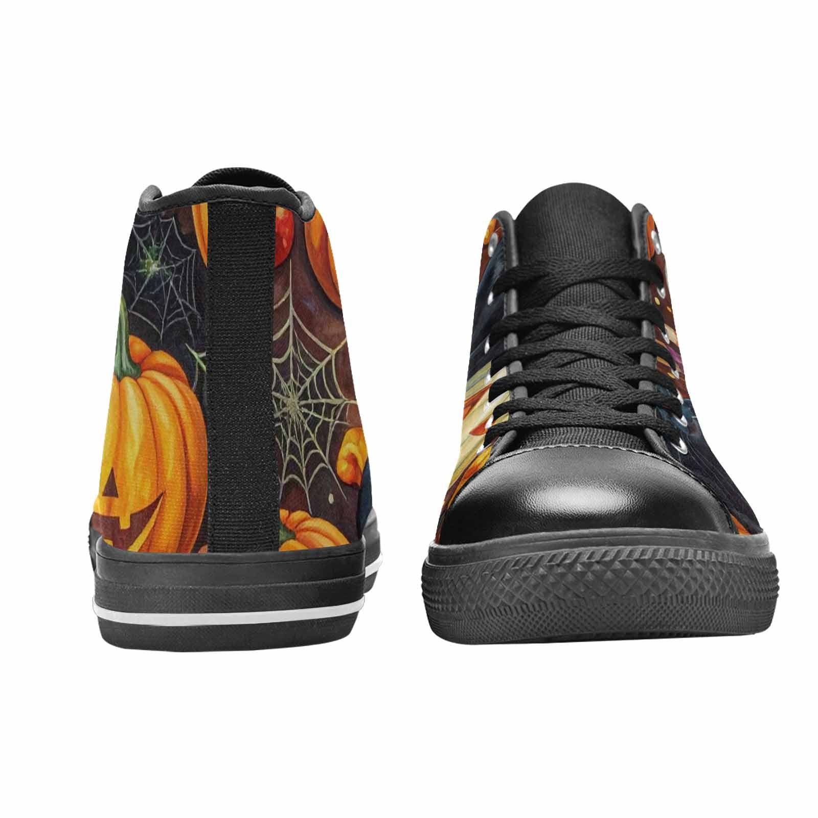 WOMEN'S Halloween High Top Canvas Wallpaper Art Custom Sneakers