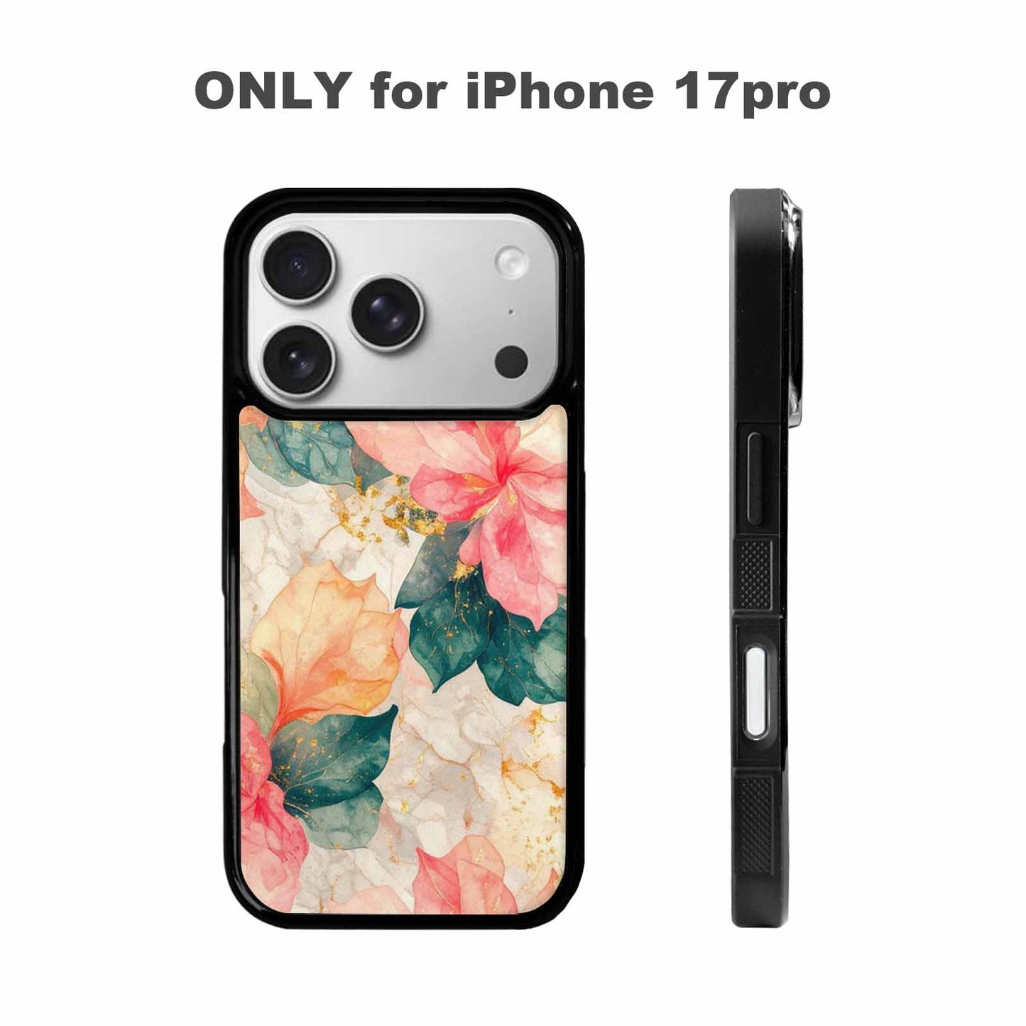 iPhone 17 Pro Case — Marble Floral Art Seamless Pattern Floral, Original Design Phone Case