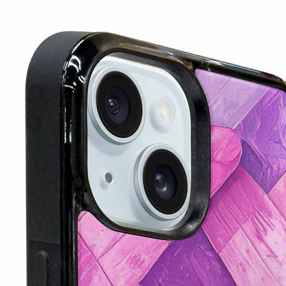 iPhone 15 Case — Bisexual Flag Color Theme Small Rainbow, Custom Designed Case Cover