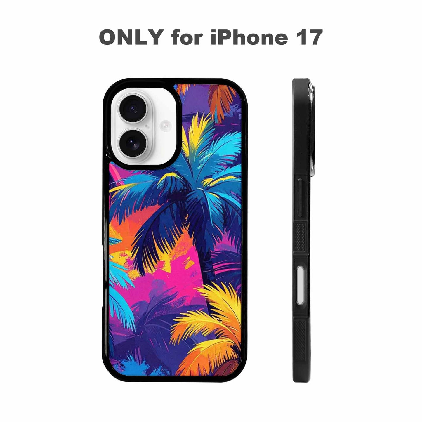 iPhone 17 Case — Chrome Bling Palm Original Art, Custom Printed Phone Case