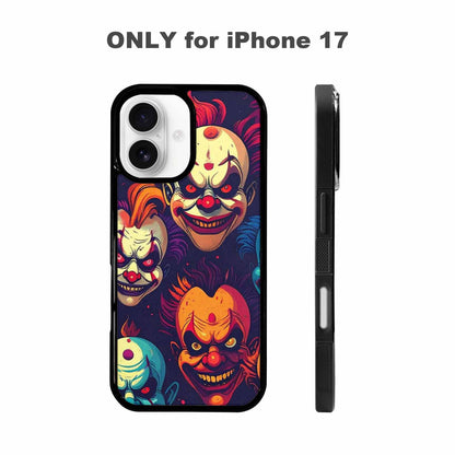 iPhone 17 Case — Evil Clowns Heads Faces Cartoon Cute, Custom Art Phone Cover