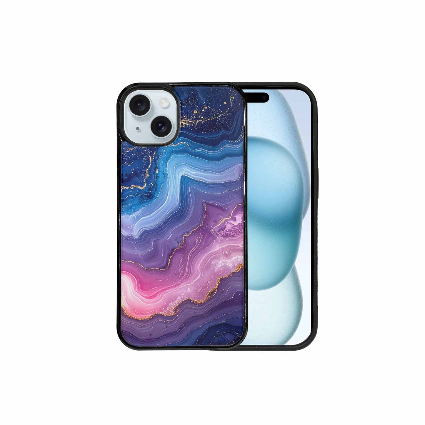 iPhone 15 Plus Case — Marble Galaxy, Custom Phone Case