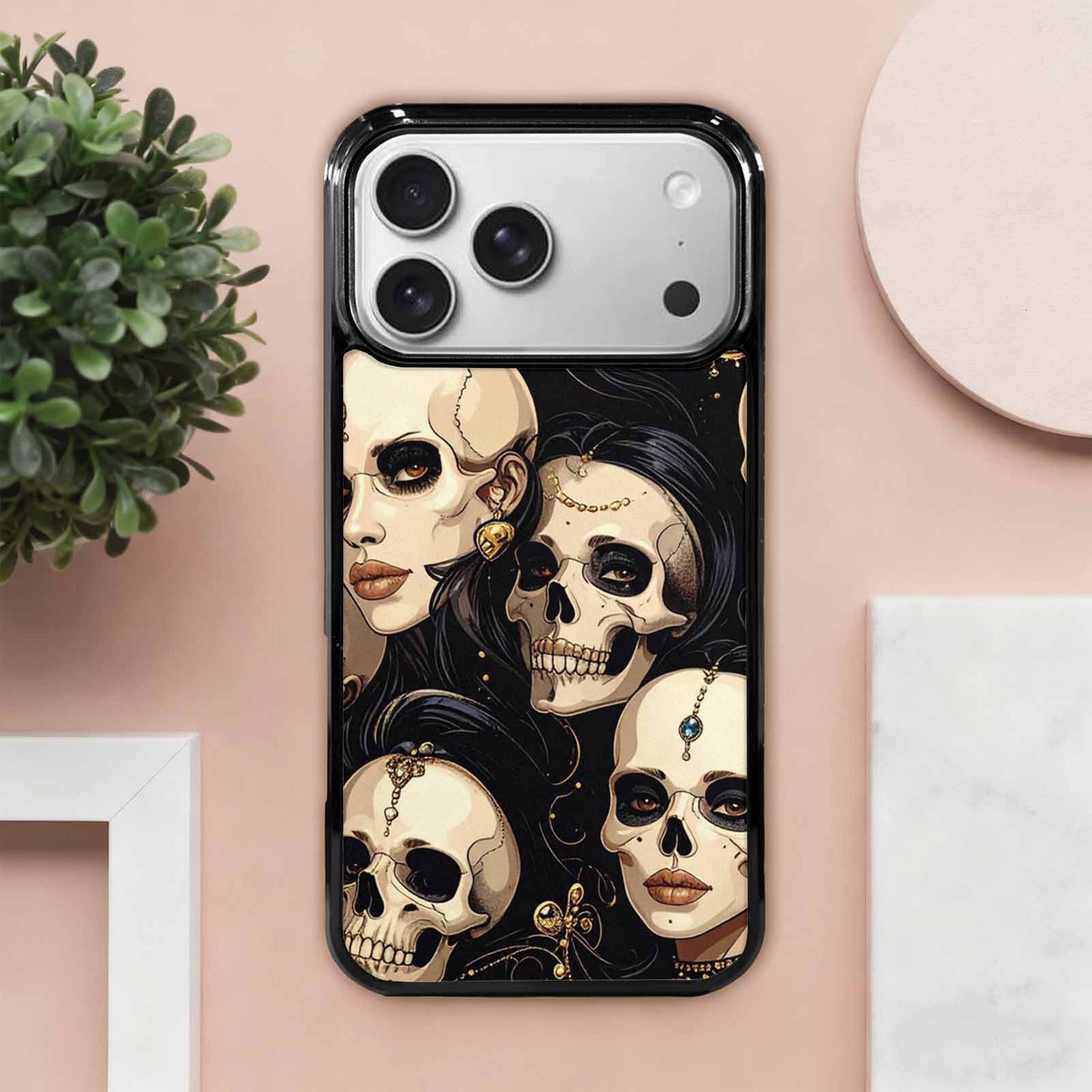 iPhone 17 Pro Max Case — Skull Dark Art Gothic Print Gothic, Unique Phone Case Design