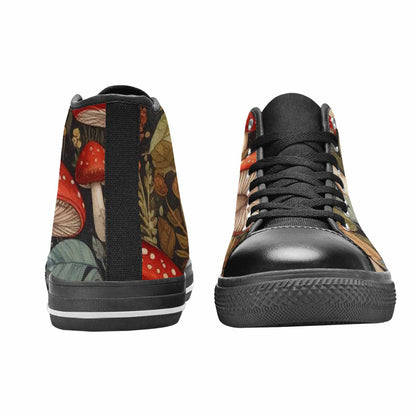 MEN'S Mushroom High Top Canvas Vibrant Chaos Shoes