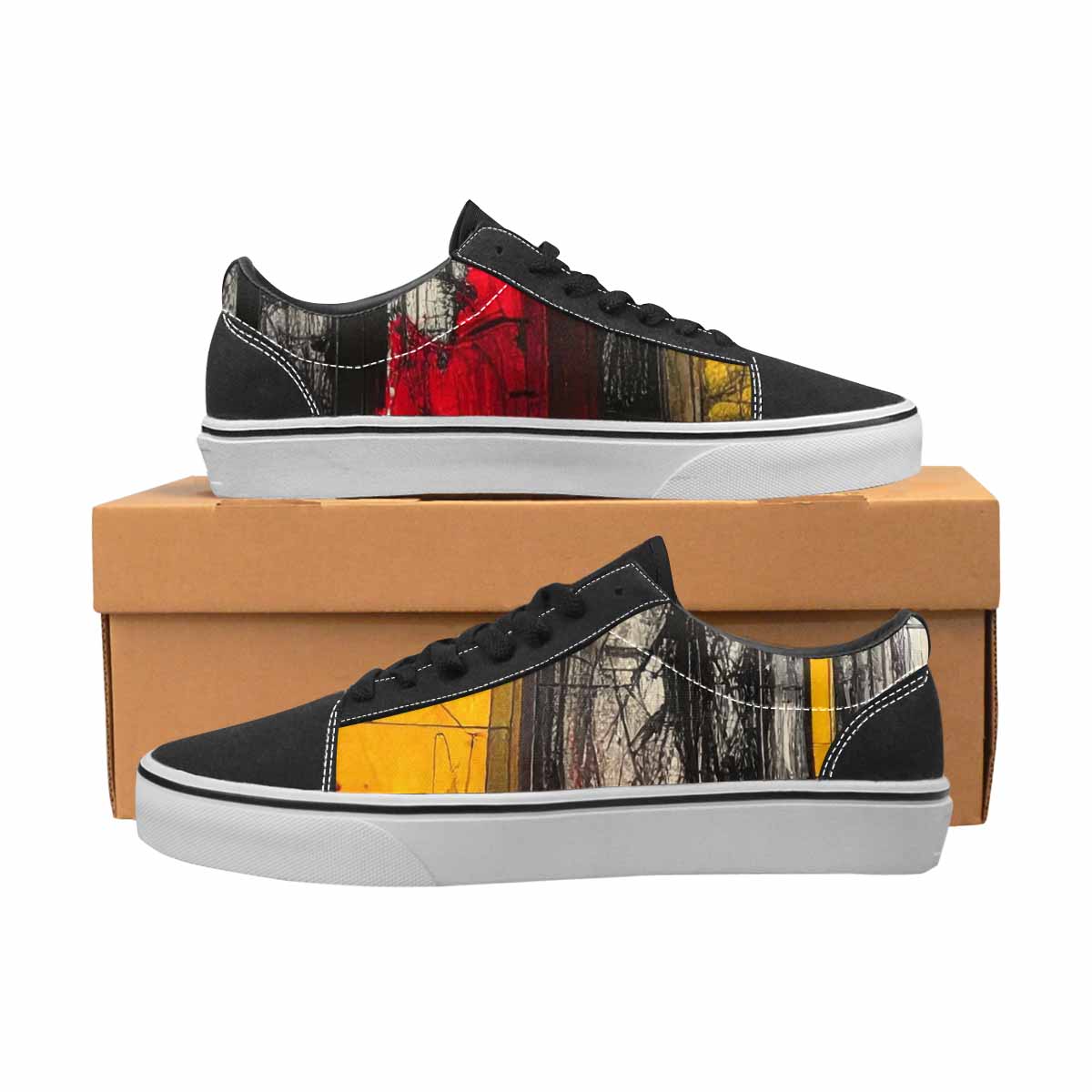 WOMEN'S Liminal Space Fragment Lace-Up Canvas Y2K Custom Shoes