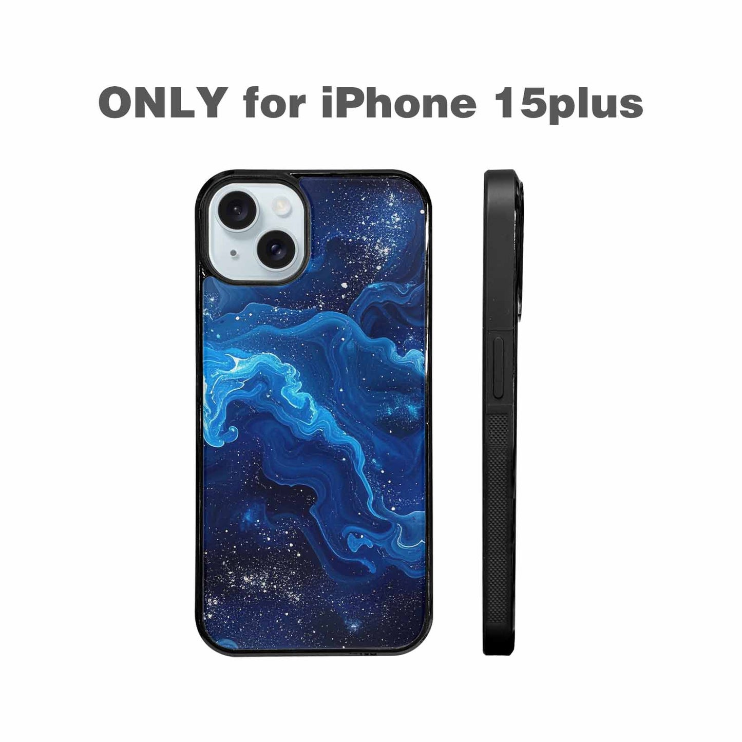 iPhone 15 Plus Case — Galaxy Art Blue Starfield Small Galaxy, Original Design Phone Case