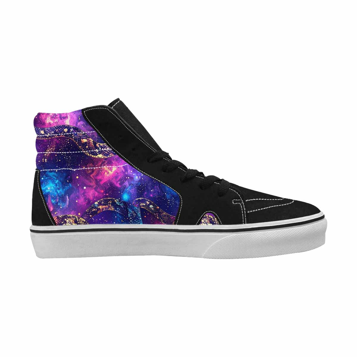 WOMEN'S Galaxy Snake Print High Top Canvas Y2K Sneakers