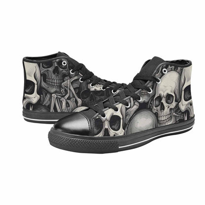MEN'S Skulls - Classic High Top Canvas Dark Academia Custom Shoes