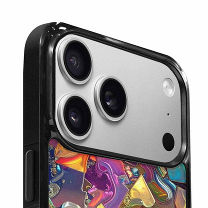 iPhone 17 Pro Max Case — Holographic Iridescent Shimmer Pattern Original Art, Custom Phone Case