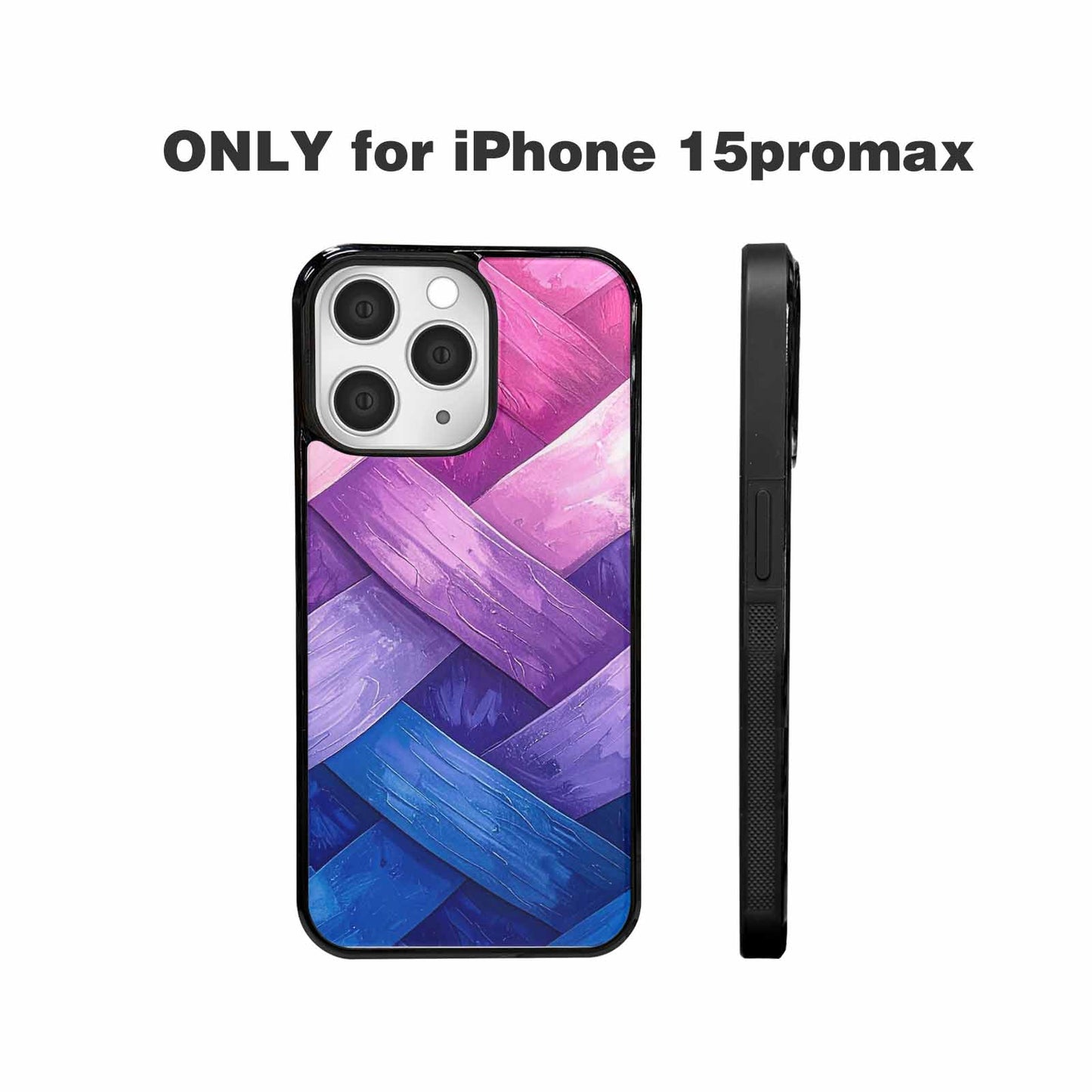 iPhone 15 Pro Max Case — Bisexual Flag Color Theme Small Rainbow, Custom Designed Case Cover