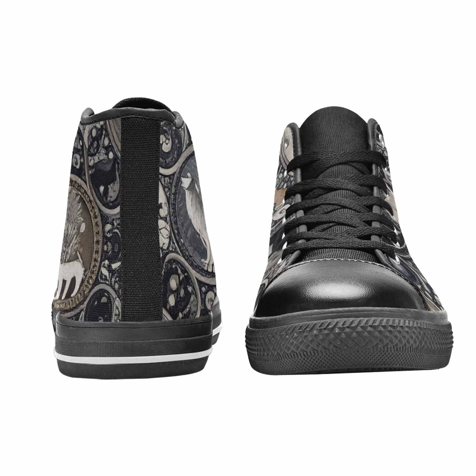 WOMEN'S Wolves Everywhere Collage High Top Canvas Grunge Custom Shoes