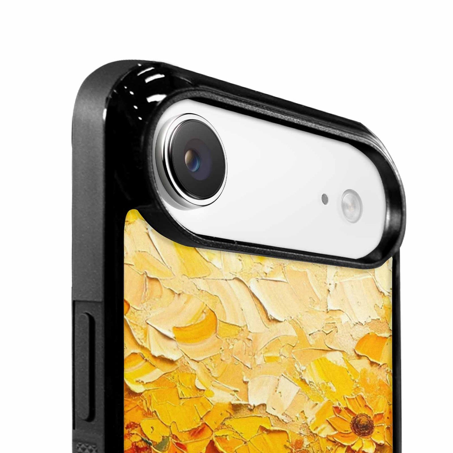iPhone 17 Air Case — Impressionist Sunflower Brushstroke Pattern Hundreds Floral, Customized Protective Case