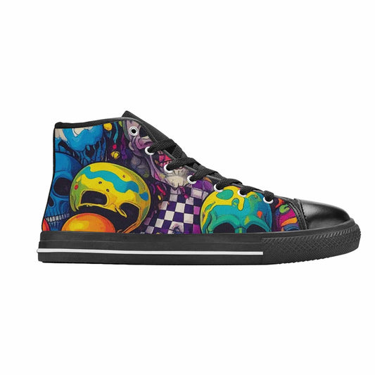 MEN'S Skeleton People Face High Top Canvas Y2K Shoes