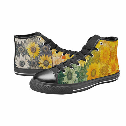 WOMEN'S Blend Melt Them High Top Canvas Wallpaper Art Shoes