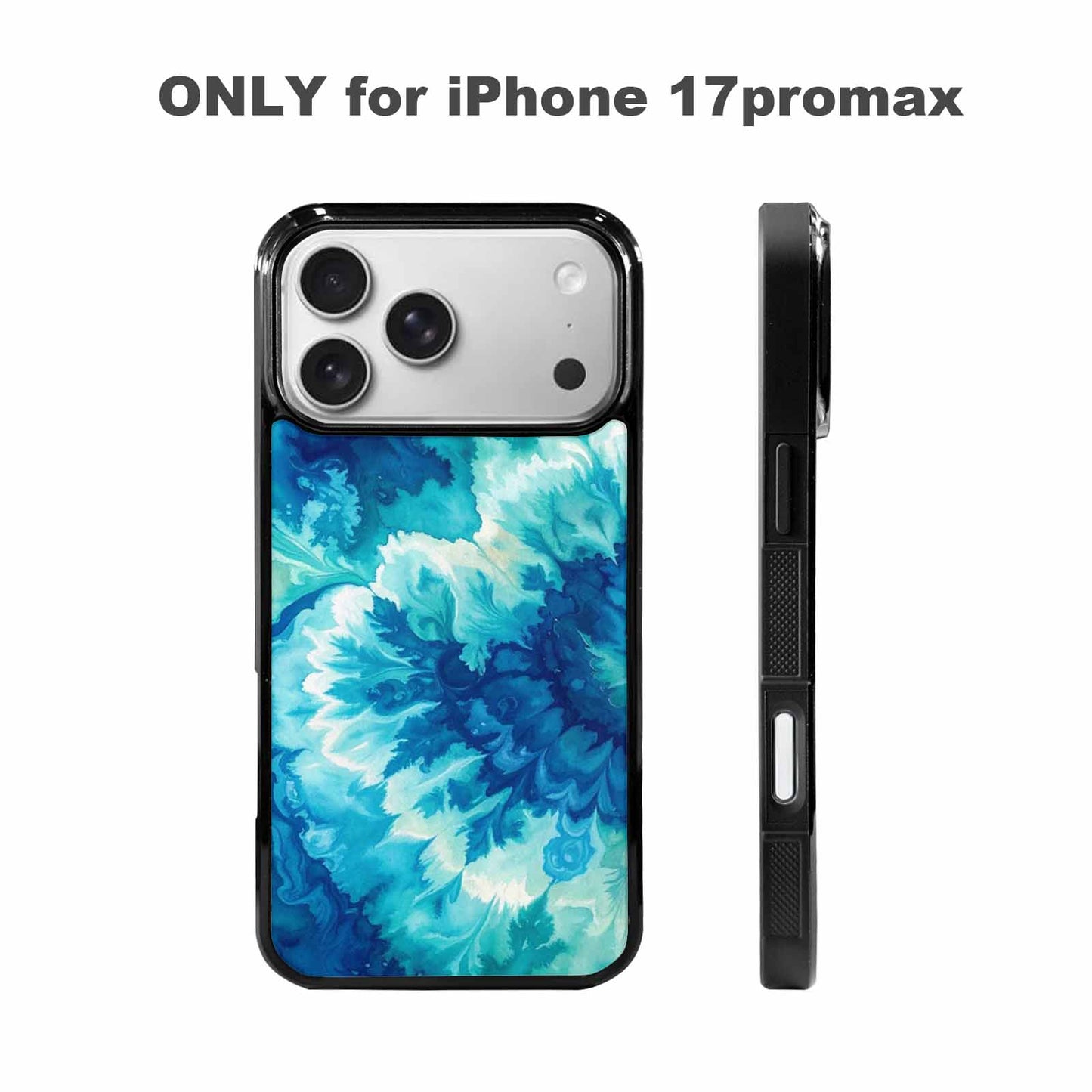 iPhone 17 Pro Max Case — Tie Dye Ocean Blues Tie Dye, Original Design Phone Case