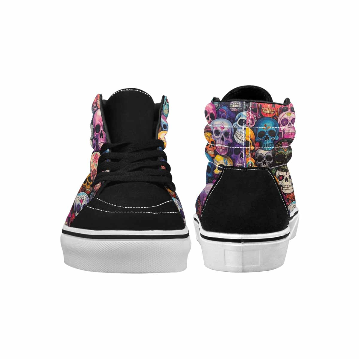 MEN'S Skulls (general) Skulls High Top Canvas Vibrant Chaos Sneakers