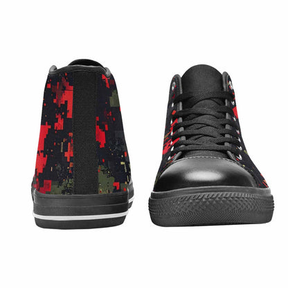 MEN'S Military Camouflage Blotch High Top Canvas Vivid Custom Sneakers