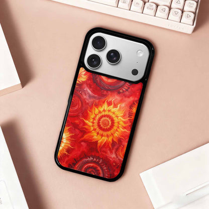 iPhone 17 Pro Case — Tie Dye Red Orange Fire Tie, Custom Made Phone Cover