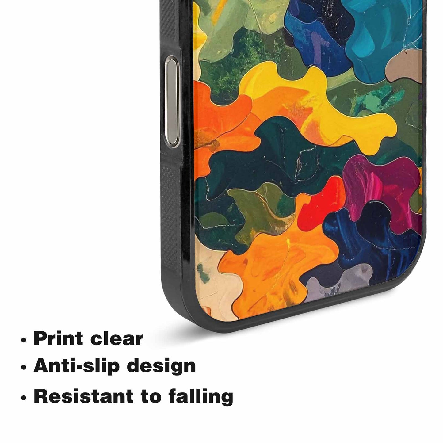 iPhone 16 Pro Max Case — Camo Patches Full Color Vibrant Camo, Personalized Phone Case
