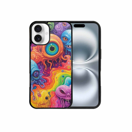 iPhone 16 Plus Case — Aliens Tie Dyemelting Aliens P, Custom Art Phone Cover