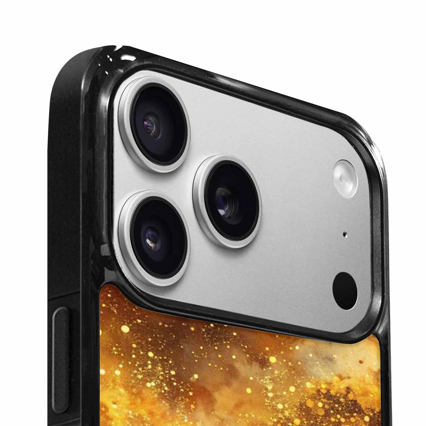 iPhone 17 Pro Max Case — Galaxy Art Golden Cosmic Galaxy Space, Custom Printed Phone Case