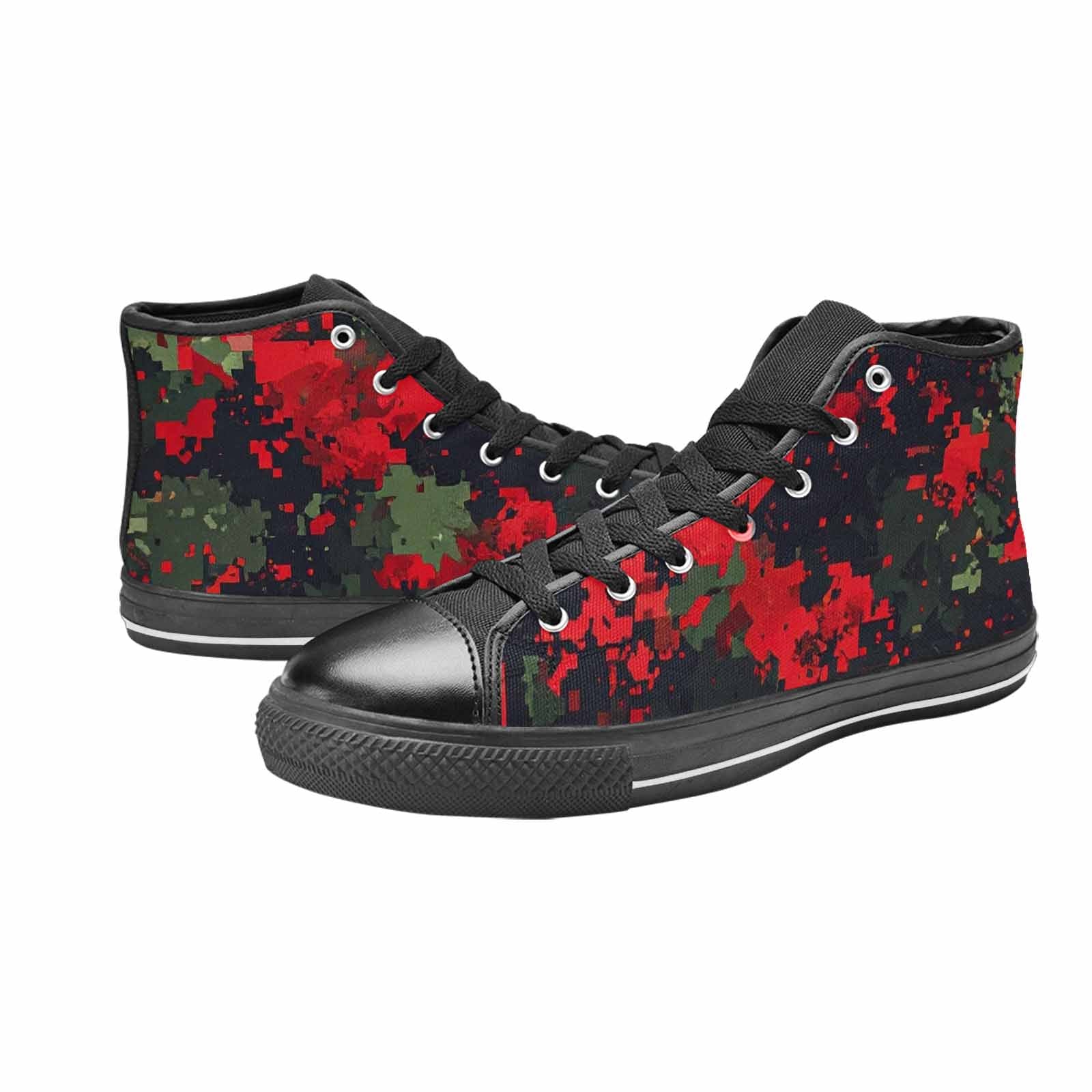MEN'S Military Camouflage Blotch High Top Canvas Grunge Sneakers