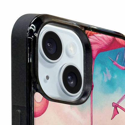 iPhone 15 Plus Case — Flamingo Tropical Flamingo Tropical Pattern Hundreds, Custom Phone Case