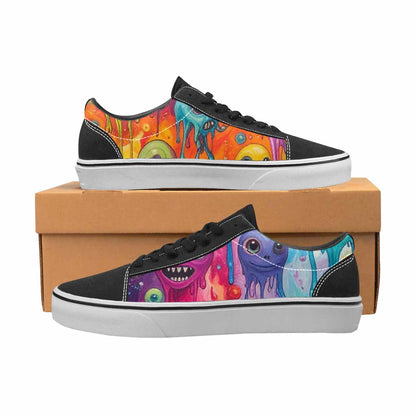 WOMEN'S Aliens  Tie Dye Lace-Up Canvas Wallpaper Art Sneakers