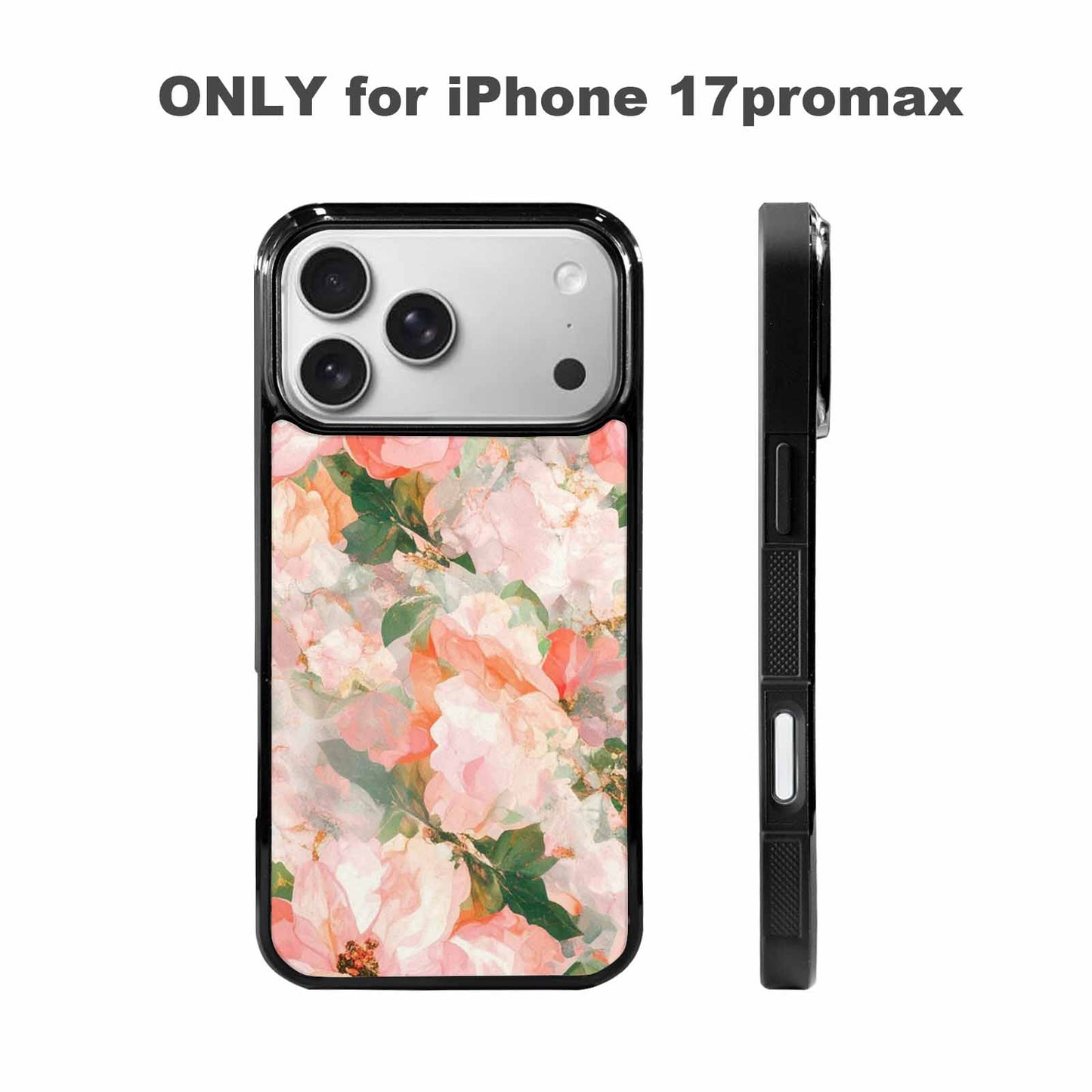iPhone 17 Pro Max Case — Marble Floral Art Seamless Floral, Custom Designed Case Cover