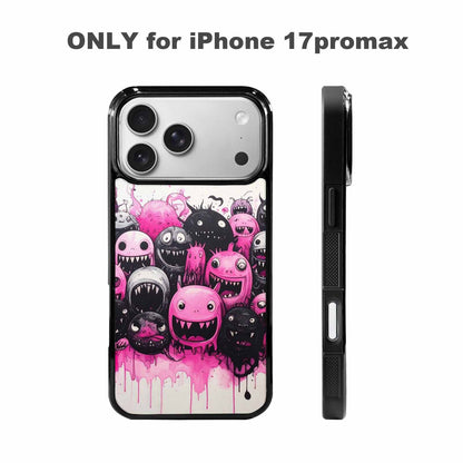 iPhone 17 Pro Max Case — Monsters (general) Black &amp; Cartoon Cute, Personalized Phone Case