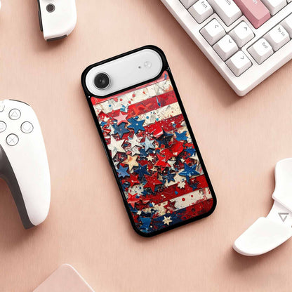 iPhone 17 Air Case — Patriotic Stars And Stripes American Galaxy, Original Design Phone Case