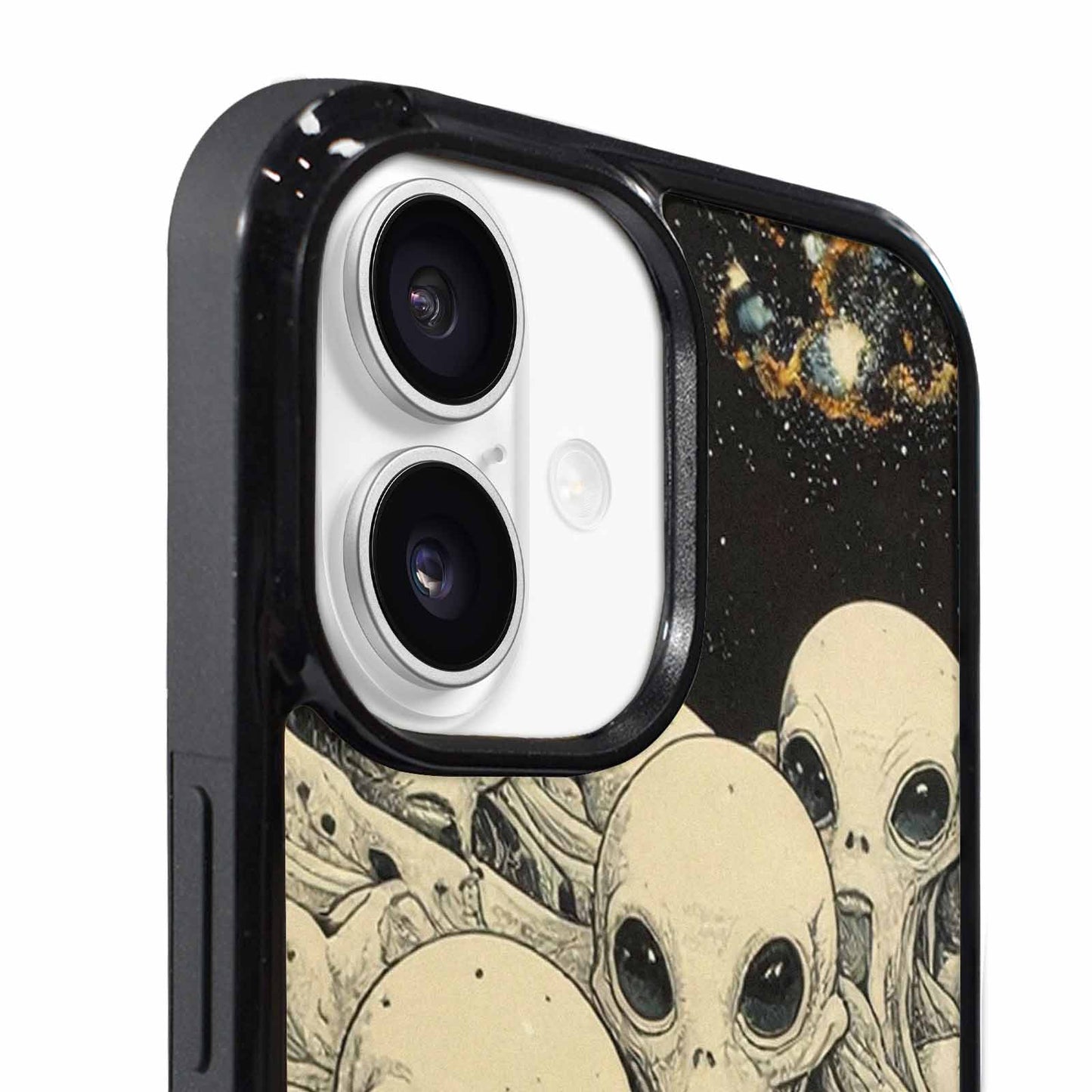iPhone 17 Case — Melting Aliens Pattern Alien Scifi, Custom Printed Phone Case