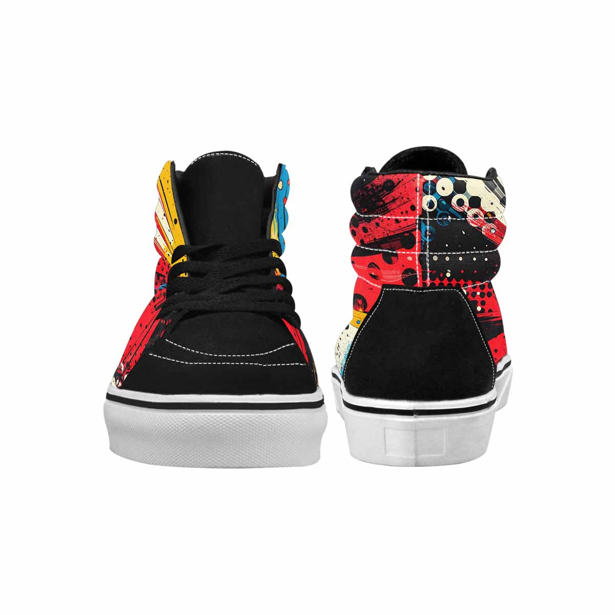 WOMEN'S Comic Book Halftone High Top Canvas Wallpaper Art Shoes