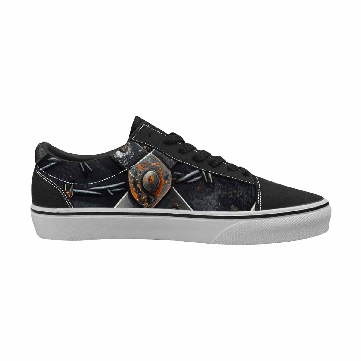 WOMEN'S Barbed Wire Chain Canvas Lace-Up Grunge Shoes