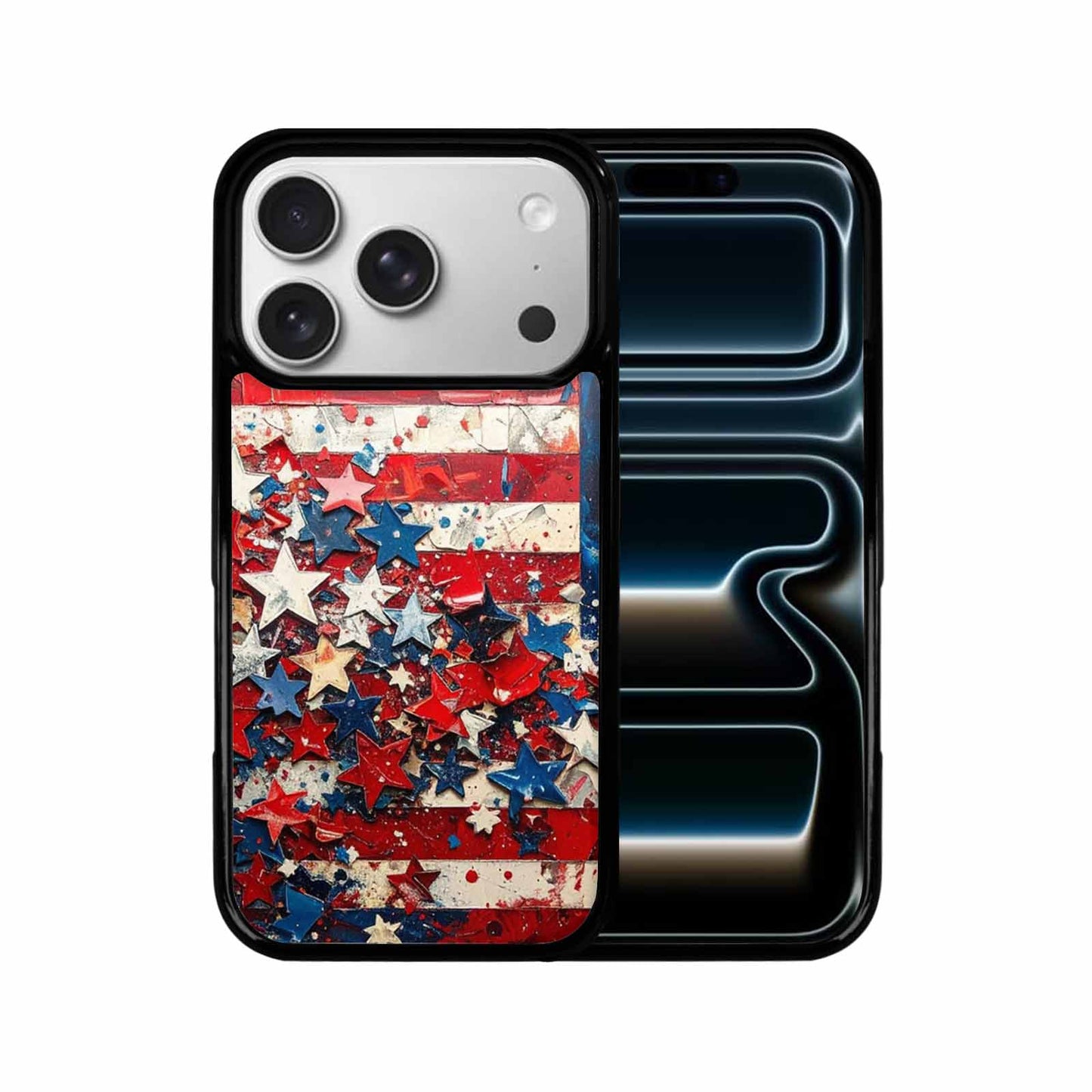 iPhone 17 Pro Case — Patriotic Stars And Stripes American Galaxy, Original Design Phone Case