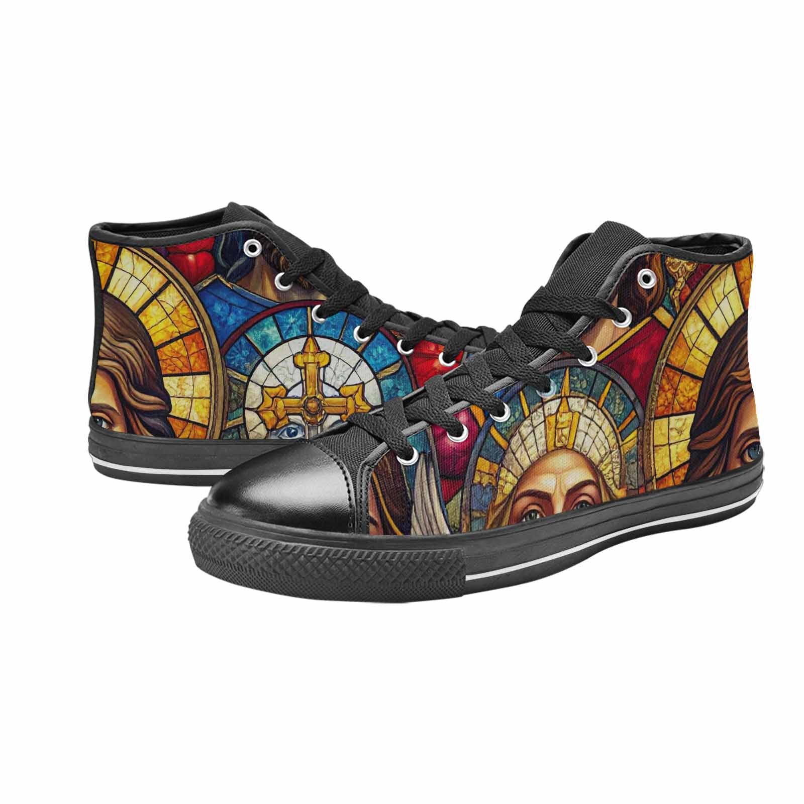 MEN'S Jesus Face Small High Top Canvas Aesthetic Shoes